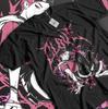 Anime Vintage Tshirt Horror Anime Gift Shirt Girl All Time Anime Shirt Black
