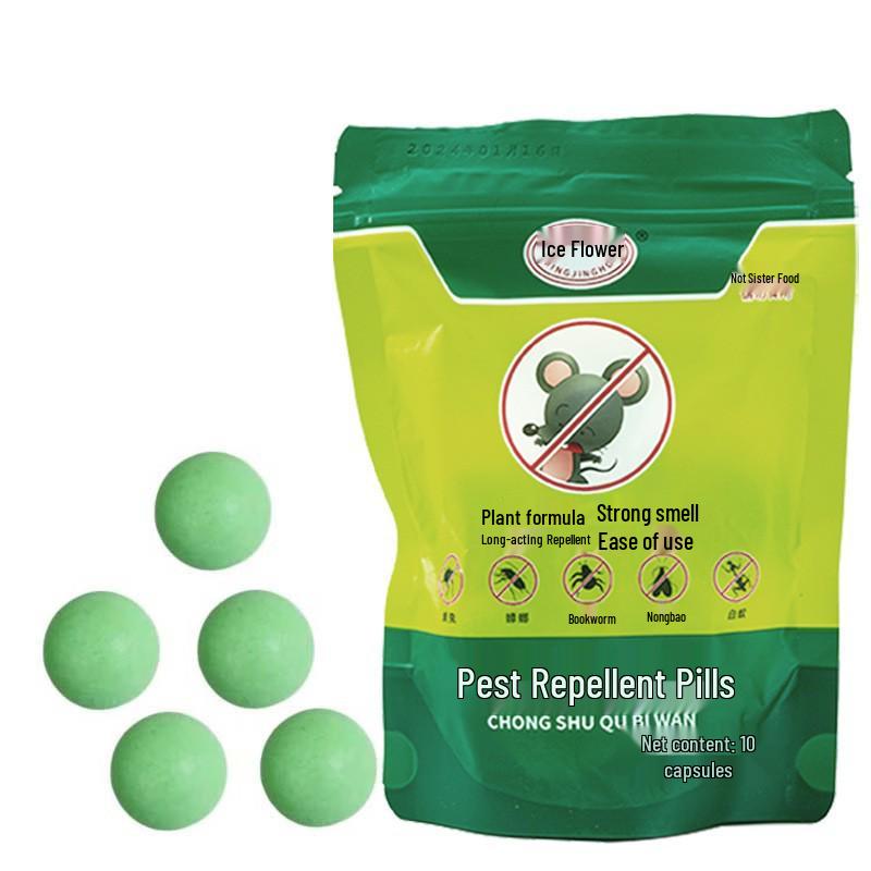 Ice Crystal Flower Camphor Repellent Balls for Rodents & Insects - Indoor/Outdoor Use