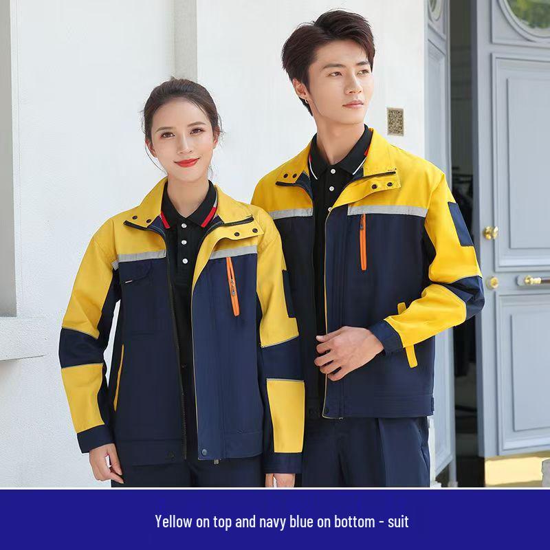Unisex Workwear Set: Durable Long Sleeve Uniform for Auto Repair and Construction