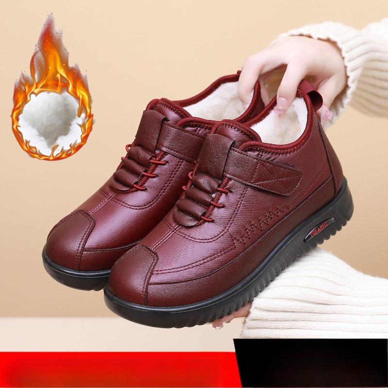 Cotton Shoes with Fleece, Thickened Warmth, Snow Boots and Anti-slip Cotton Boots