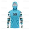 Mens Quick-Dry UV Protection Hooded Long Sleeve Fishing Shirt Outdoor Sports Cycling Apparel