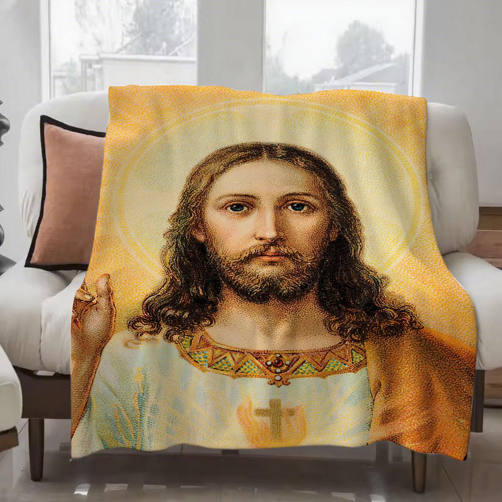J-Jesus C-Christianity P-Priest Blanket Design Lightweight For Dorms, Naps, Living Room, Office,Sofa,All-Season