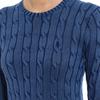 Polo Ralph Lauren Solid Color Crew Neck Slim Fit Knitted Long Sleeve Sweater Women sweater Blue 211580009-042