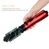 Rotating Hair Dryer Brush Electric Blow Drier Comb Hot Air Straightener Curler Iron One Step 2 Gears Blower Replaceable 2 Heads