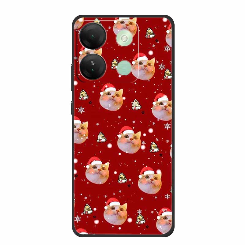 For Infinix Smart 7 HD Christmas Soft Case Silicone TPU Back Cover Phone Cases For Infinix Smart7 Plus X6516 Xmas New Etui Shell