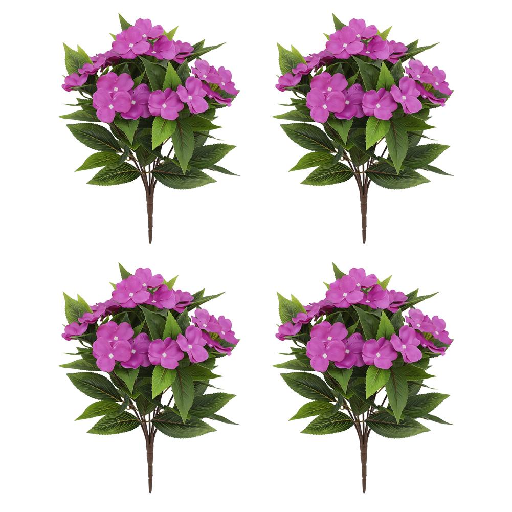 Красочный Садовый Декор Искусственные Цветы Бальзамин Искусственные Цветы Декор для Улицы AHF678-550-6 purple
