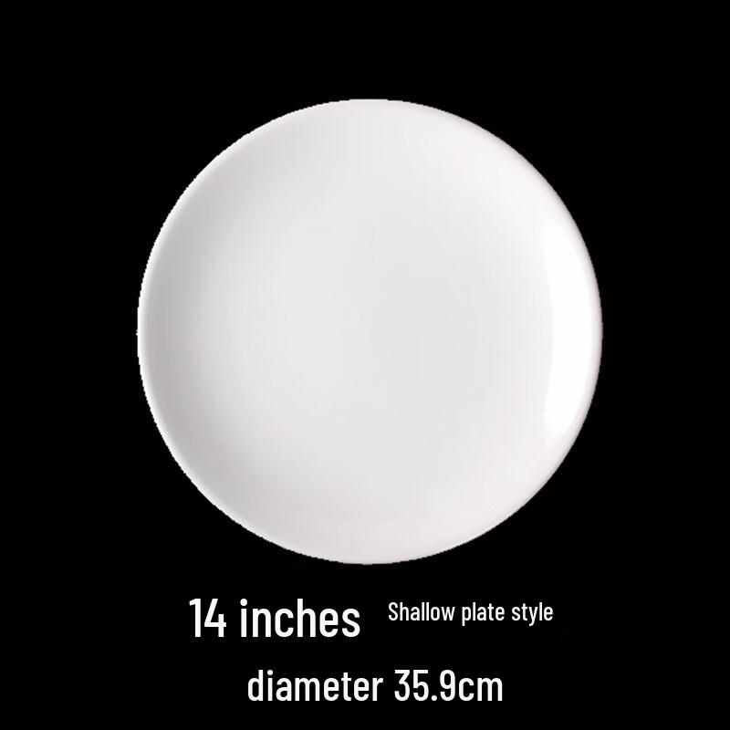 Danshi Zhiyuan Pure White Ceramic Shallow Dinner Plate