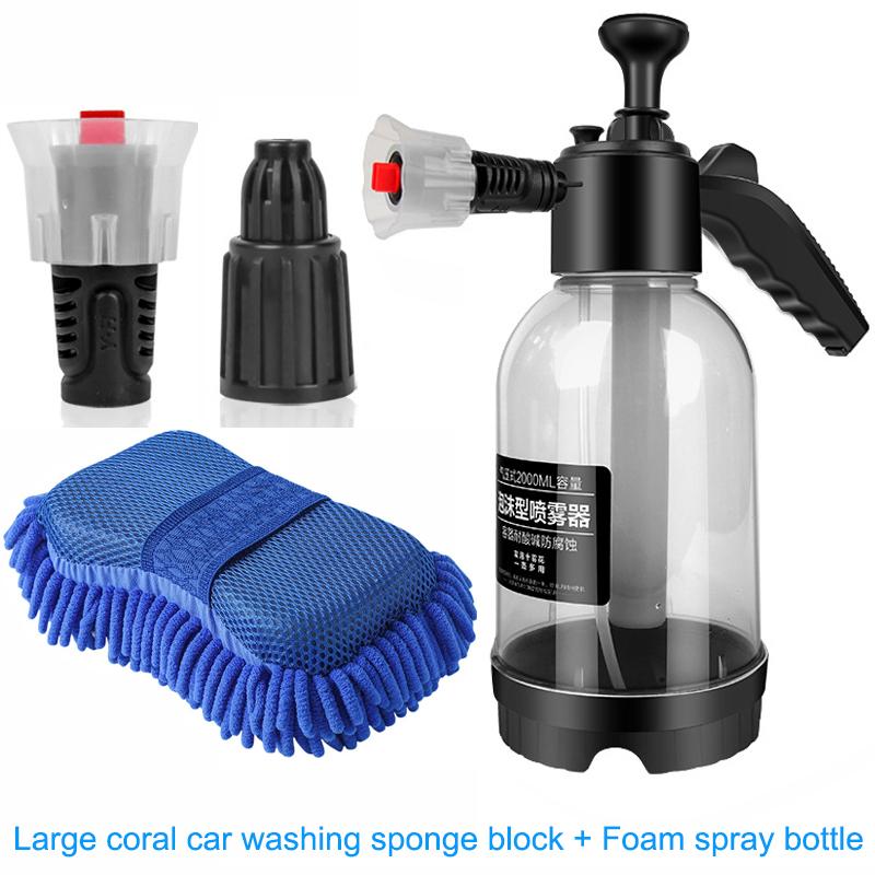 Car Foam Sprayer High/Air Pressure Washer Hand Pump Foam Sprayer Car Wash Pneumatic Bottle 2L Snow Foam Pot Can Clean Accessory