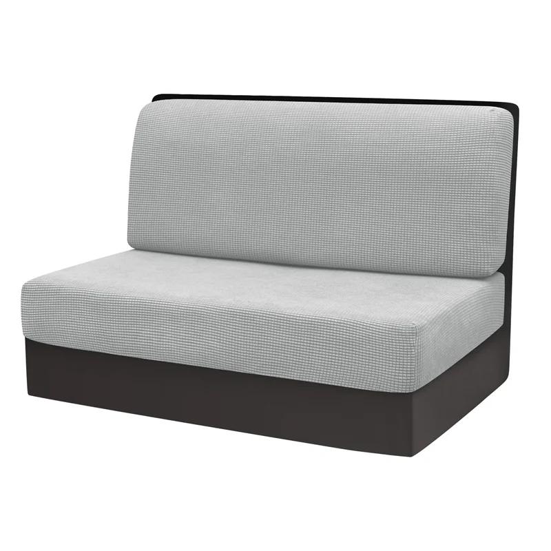 2Pcs/Set Polar Fleece Rv Covers Elastic Spandex Sofa Cover Dust-Proof Seat Slipcovers Rv Camper Car Bench Backrest Cover Decor