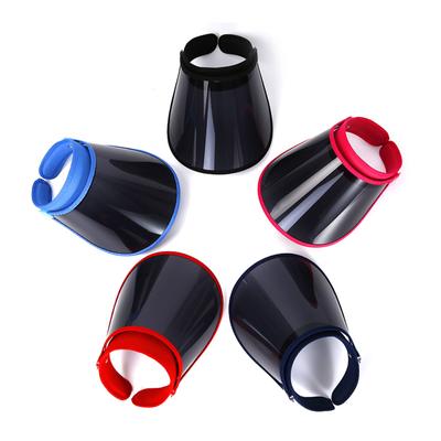 Unisex Erwachsener Schwarzer Sonnenhut Einfache Outdoor-Sport Visor Kappe für Frau Teenager Lässig Transparent Radfahren Camping Hut