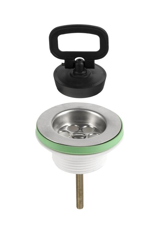 Drain With Plug 1.1/4' For Washbasin, Plastic (Wj.108) - Dsp.Kor 1.1