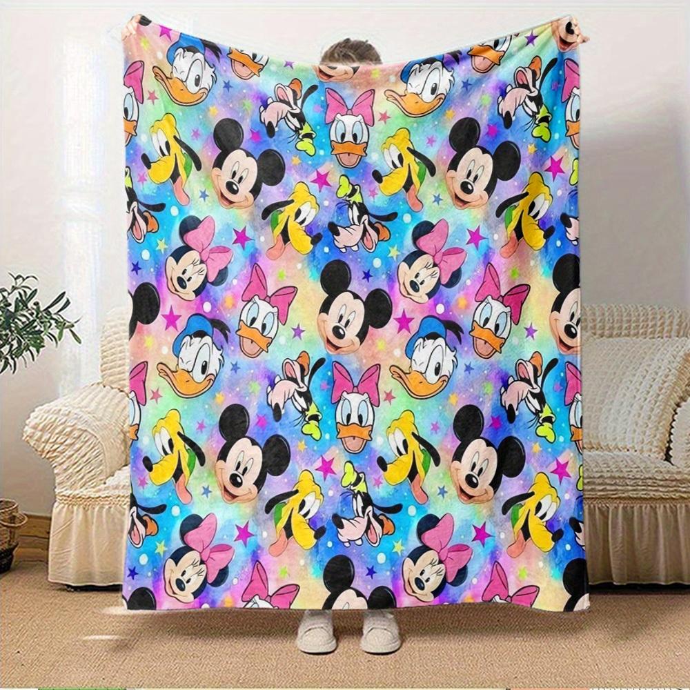 1pc Mickey Mouse and Friends Velvet Throw Blanket for Bedding, Sofa Cover, Gift or Home Decor - Soft and