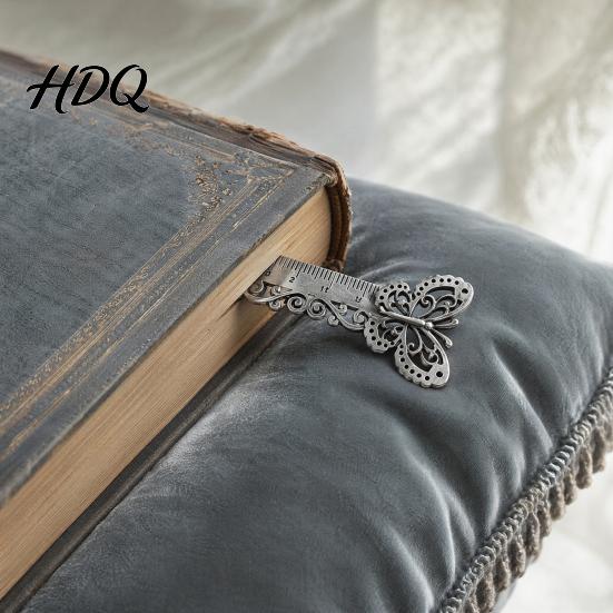 Classical Charm Bookmark Butterfly Ginkgo Ruler 2 in 1 Metal Measuring Page