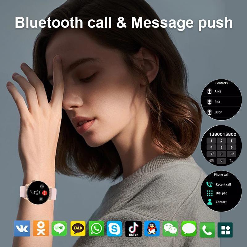 SACOSDING AMOLED Smart Watch Women Always On Display Clock Bluetooth Call Voice Control IP68 Waterproof Fitness Bracelet Smartwatch Women