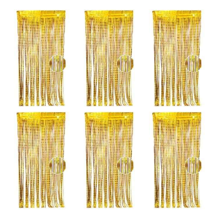 6Pcs Transparent Stage Background Curtains For Birthday Party Wedding Decoration Easy To Hanging Ornament