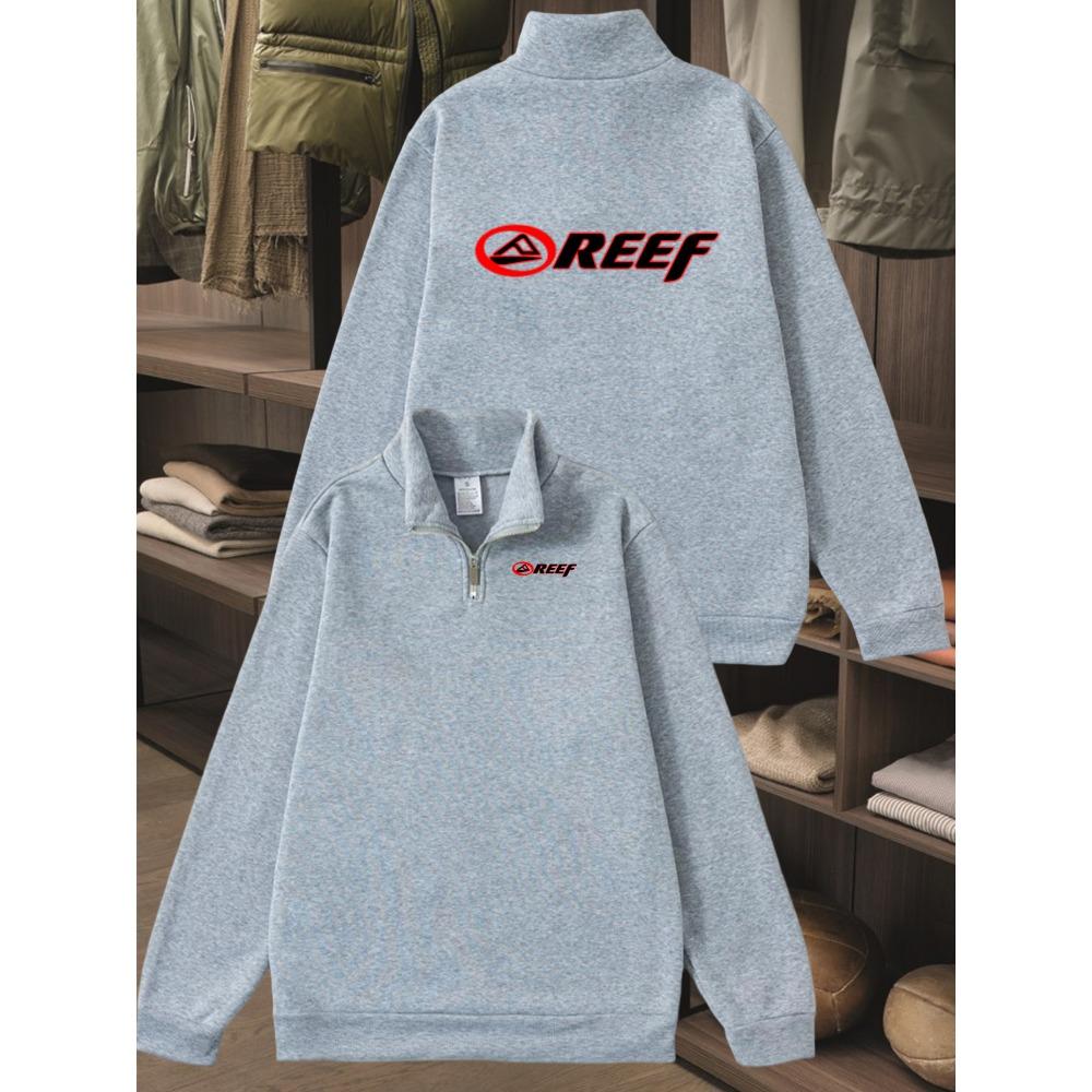 

Printed Geometric Pattern Loose Round Neck Half Zipper Sportswear Casual Sportswear Urban Style Machine Washable XXL
