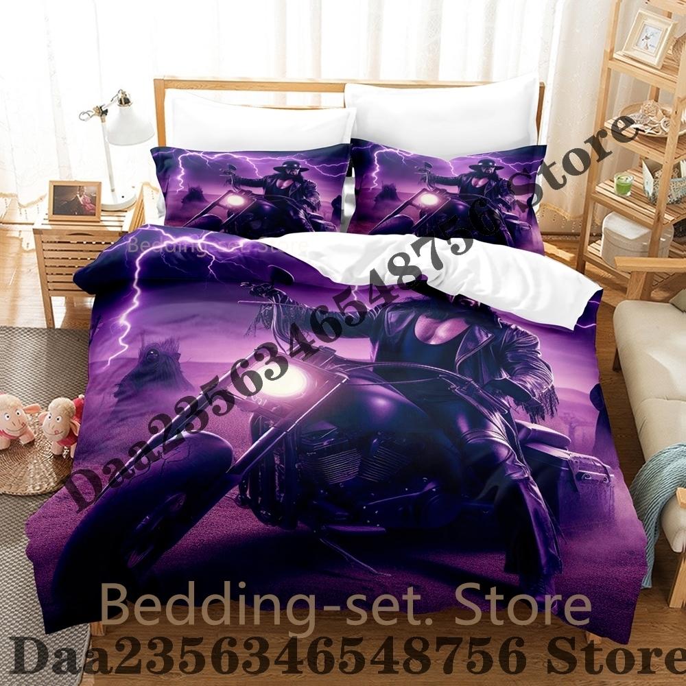 Cool Cool The Undertaker Bedding Set Single Twin Full three-piece suit Bed Set Adult Bedroom Duvetcover Sets Kpop Bed Sheet Set