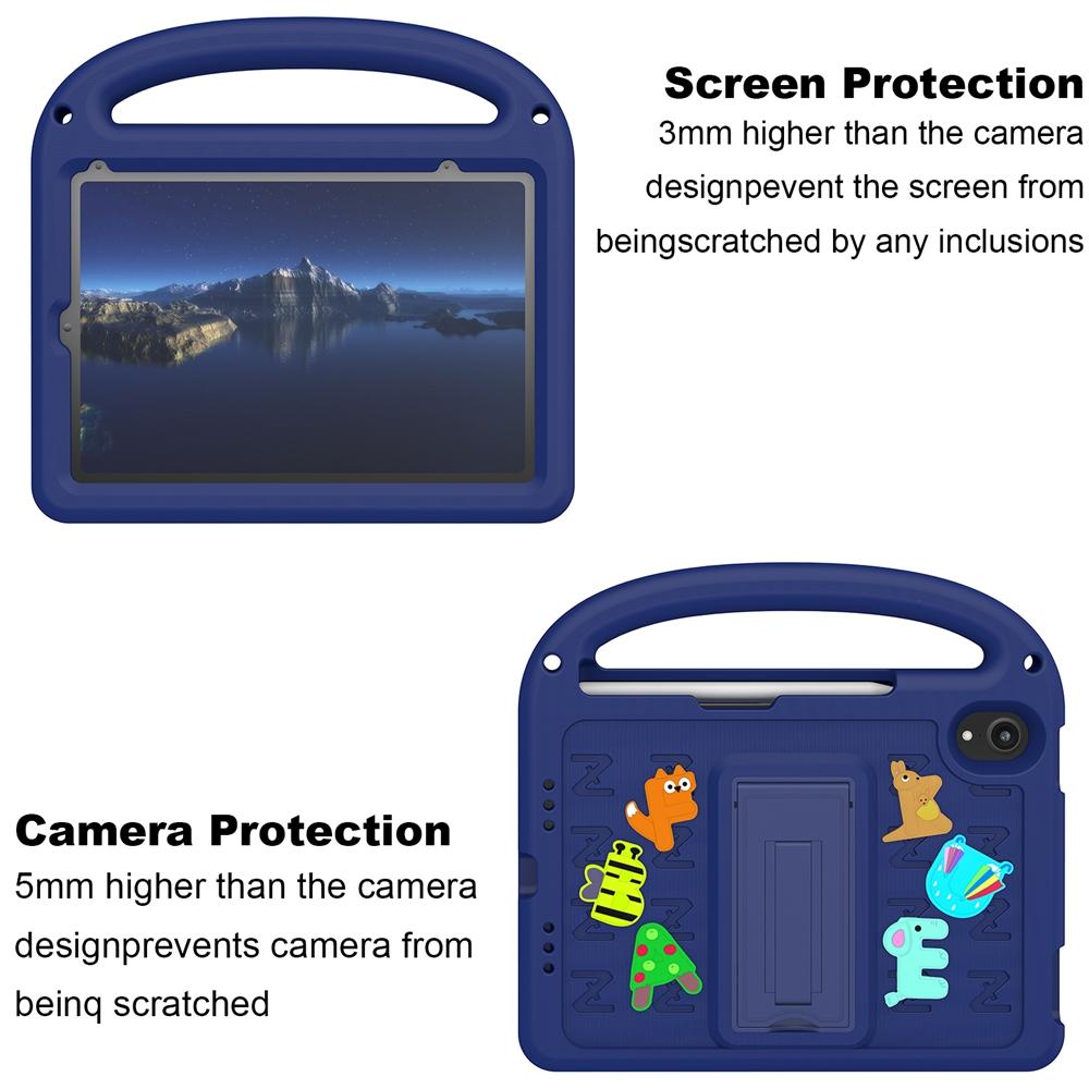 For Apple iPad mini 6 7 2021 2024 A17 Pro A2567 A2568 A2993 A2995 A2996 Case Kids Safe Cartoon Letter Portable EVA Foam Shockproof Stand Tablet Cover