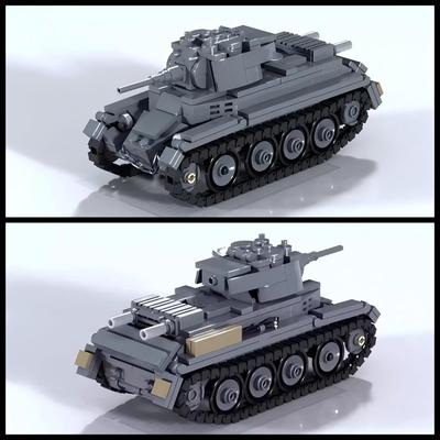 MOC Militärserie Kettenpanzer Bausteine Set Sowjetischer BT-7 Leichter Panzer Modell Kinderspielzeug Puzzle Geburtstagsgeschenk