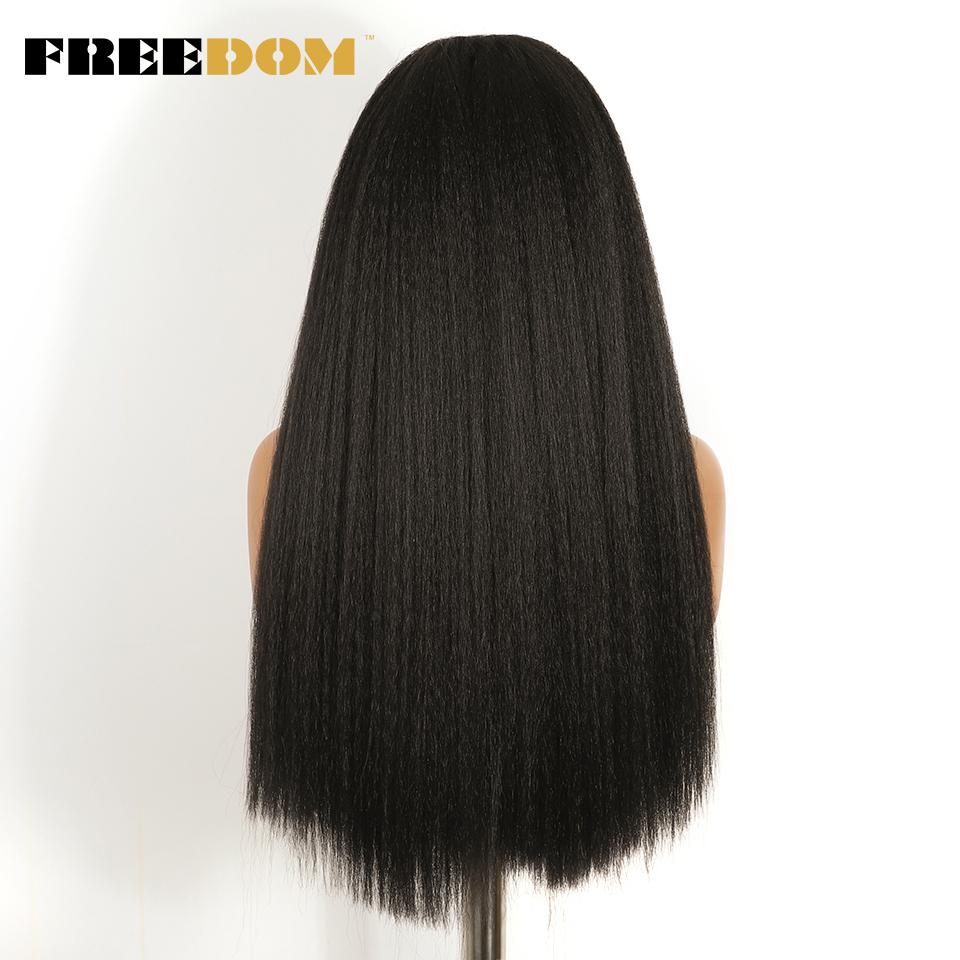 FREEDOM Synthetisches Yaki Fluffy Glattes Häkelhaar 24 Zoll 210g Häkelzöpfe Haare Ombre Braun Weiß Flecht Haarextensions