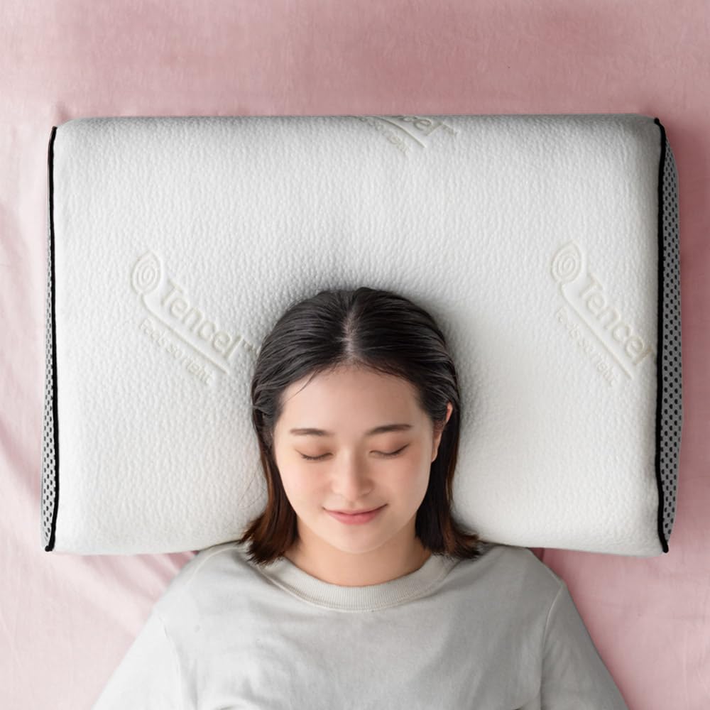 

[Sleeping Princess Pillow(R)] Independent Structure Pocket Coil & Memory Foam Pillow, Soft and Fluffy, Tencel Knit Cover, Height Adjustable,