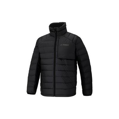 Warm Sports Solid Color Letter Stand Collar Down Jacket Men Outerwear Black HE3686