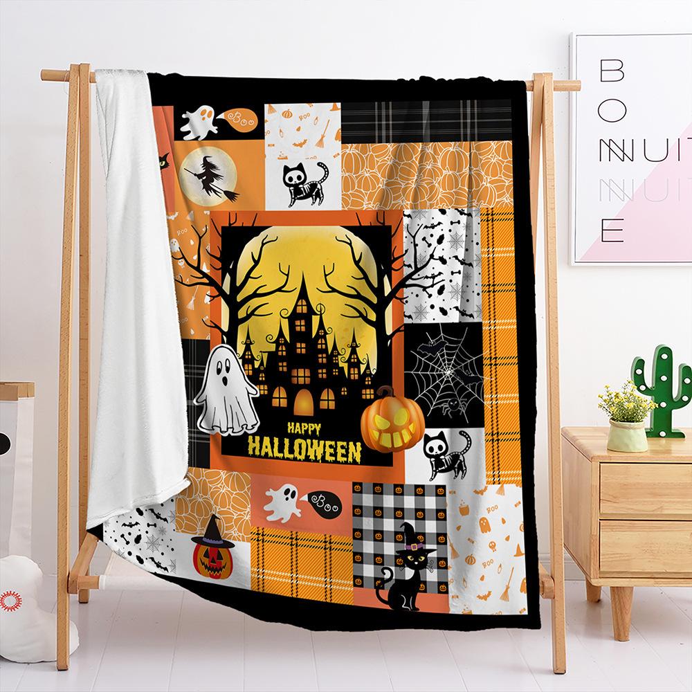 Flannel Halloween Blanket Bedroom Living Room Blanket All Seasons