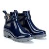 Four Seasons Rain Shoes Women's Chelsea Rain Boots Short Non-slip Water Shoes Fashion Martin Boots Low Heel Casual Adult Rain Boots