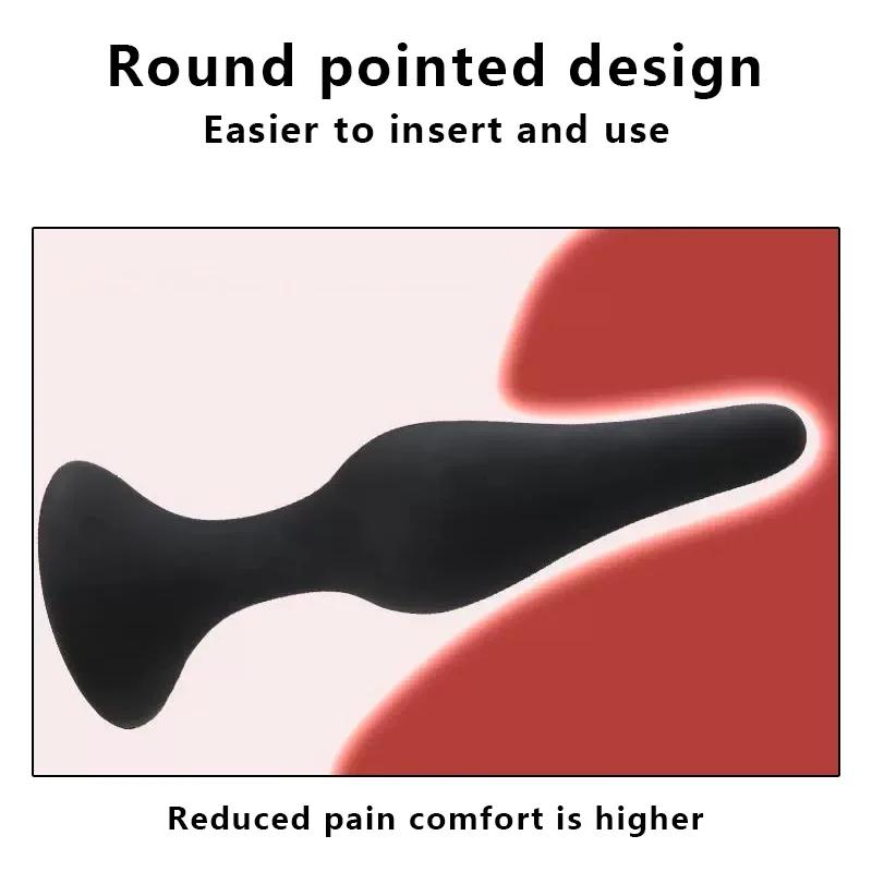 S/L/XL Silicone Anal Plug Butt Plug Anus Stimulation Prostate Massage Sex Toys for Women Men Gay Anal Dilator Sex Shop