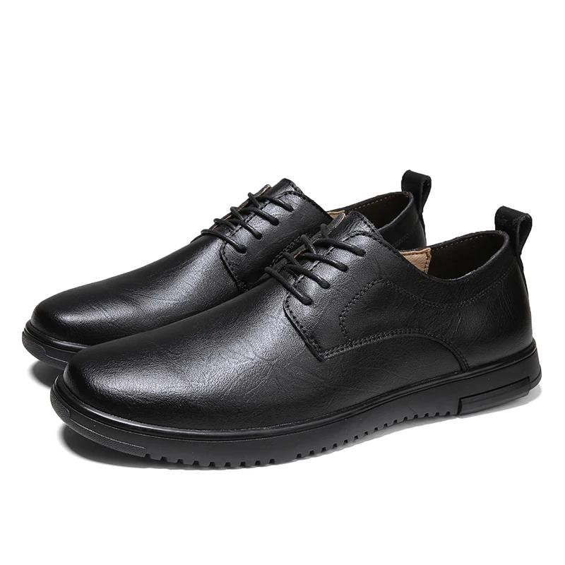 

Брендовая мужская обувь из натуральной кожи, повседневная обувь ручной работы, деловые оксфорды для мужчин, классическая офисная обувь, модная мужская обувь на плоской подошве 37 чёрный