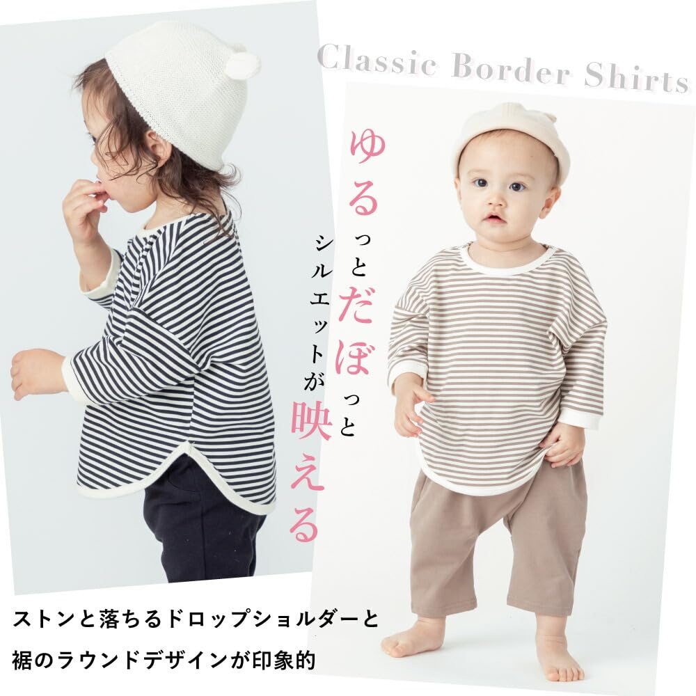 Ever Closet Baby Clothes Clothes Border Girls Boys Clothes Cute Stylish Kids Baby Spring Short Sleeve Tops Matte Blue BD 90 [ever closet] Children's