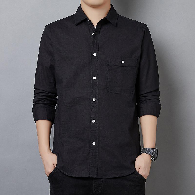 Men's Long Sleeved Shirt Korean Casual Loose Shirt Men's Coat