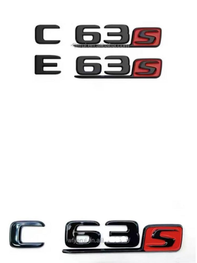 Black AMG Letter Badges for Mercedes C-Class, E-Class, GLS63s, E63s, C63s - Rear Tail Modified Car Stickers