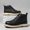 Luxury Brand Winter Cow Leather Platform Boots for Men Designer Casual Work Shoes Genuine Leather Outdoor High Top Ankle Boot