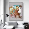 Retro Van Gogh Triple Self-Portrait Canvas Paintings Posters and Prints Wall Art Pictures for Living Room Decoration Cuadros