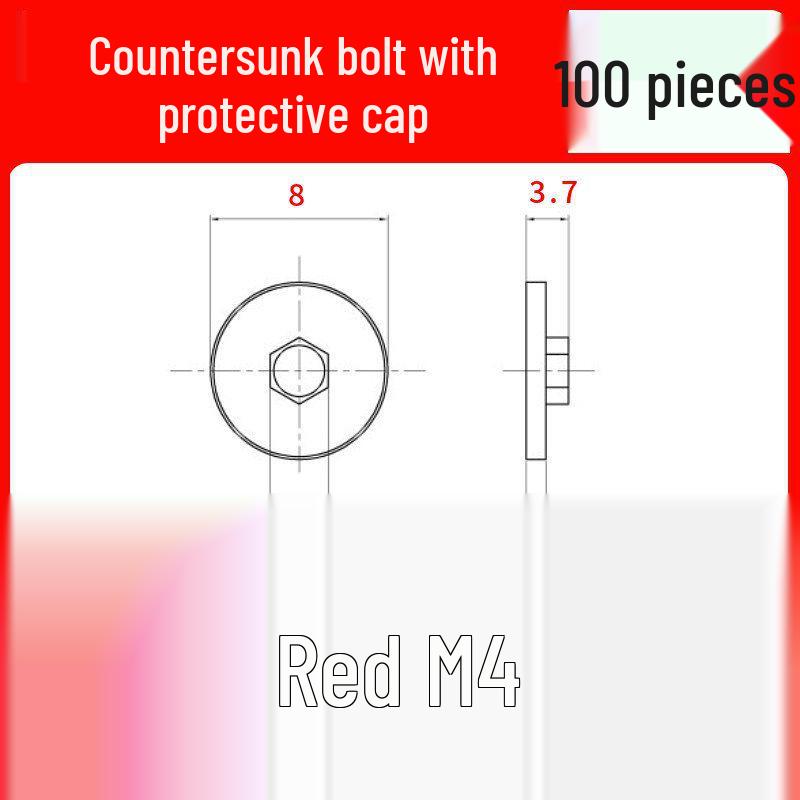 Nylon Waterproof Dust Cap for DIN7991 Countersunk Hex Screws