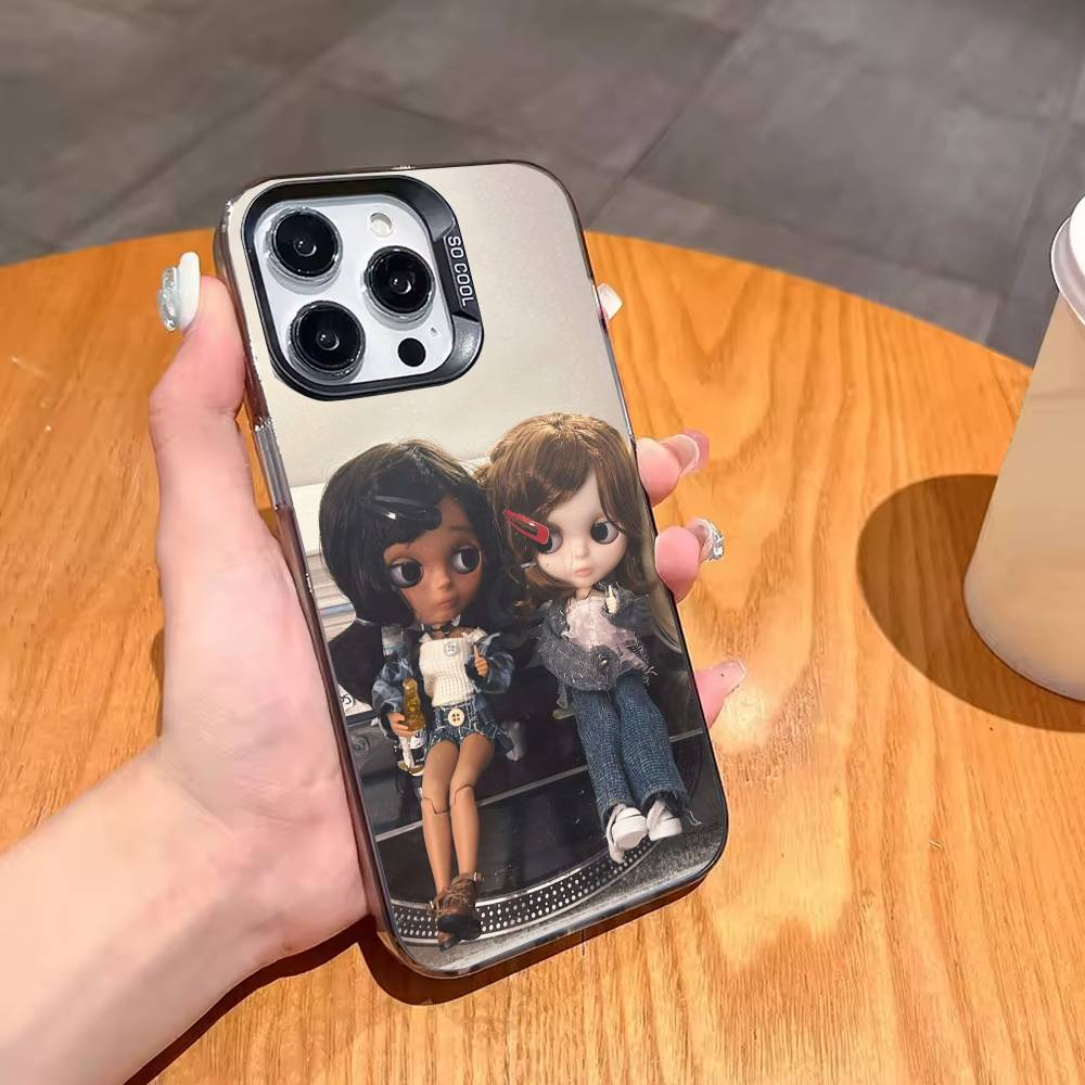 Adorable D-Doll B-BlytheS Phone Case For iPhone17,16,15,14,13,12,11,Pro,MAX White Matte Shockproof Cover