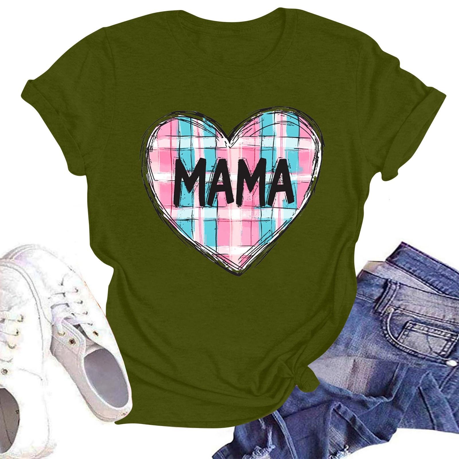 

Женская повседневная футболка с круглым вырезом и короткими рукавами с принтом L армия зеленый