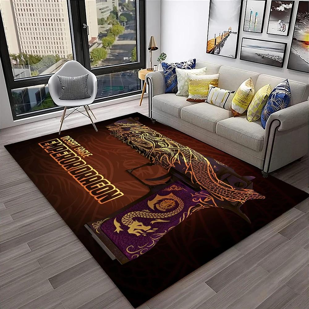 Gun Knife USP,AK,M4,AWP,Rifle Pistol Cartridge Carpet Rug for Home Living Room Bedroom Sofa Doormat Decor,kid Non-slip Floor Mat