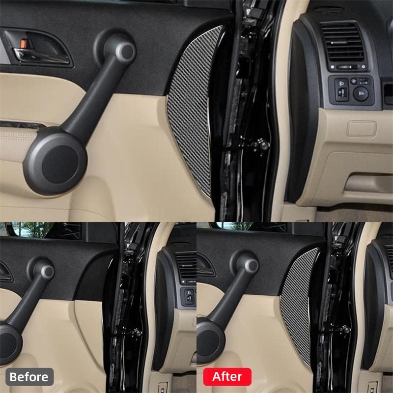 For Honda CRV CR-V 2007 2008 2009 2010 2011 Accessories Carbon Fiber Interior Car Door Buffer Pad Decorative Sticker Cover Trim