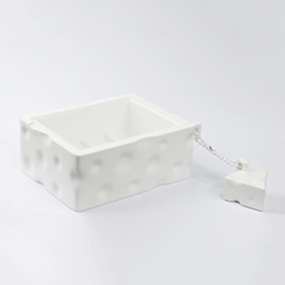 

Creative Cheese Shaped Keycap Storage Box 12 Grid Dustproof Display Case Mechanical Keyboard Accessory Cute Ornament белый