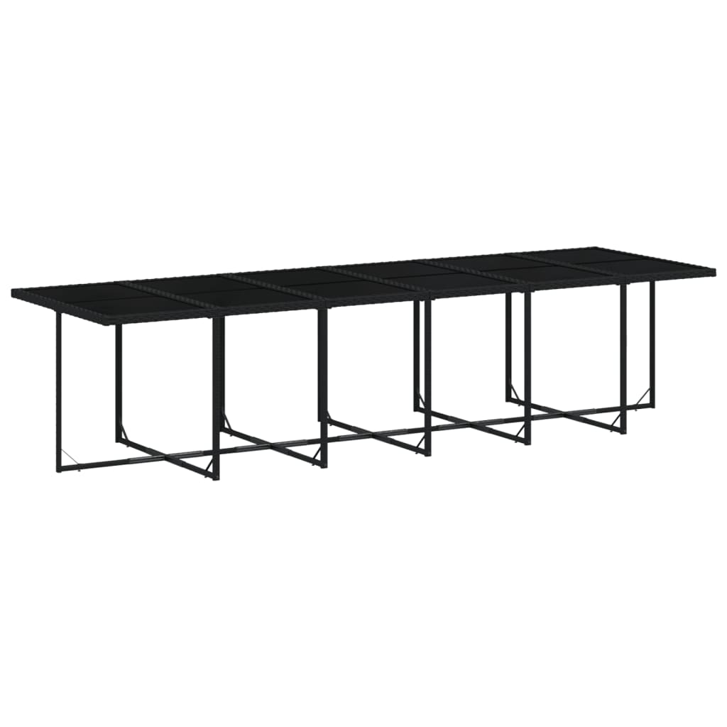 Vidaxl 17-Cz. Garden Furniture Set With Cushions, Black, PE Rattan