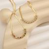 Elegant Colored Diamond Necklace Unique Gold Snake Chain For Women Stylish Jewelry Gift