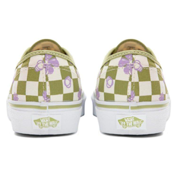 Vans Authentic Wallpaper Authentic Abrasion Resistant Breathable Low Top Canvas Shoes Unisex Green White VN0A5KS9CCF