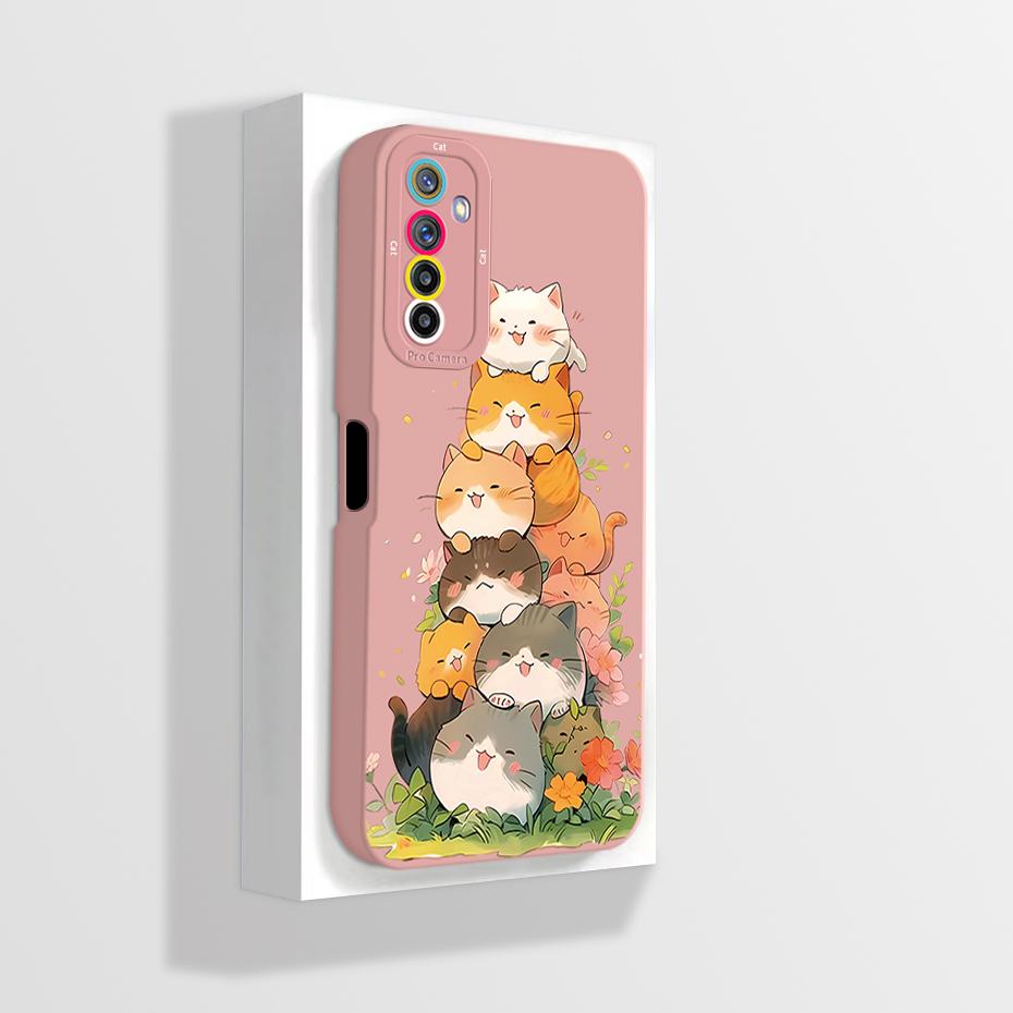 For Realme 6 Pro RMX2063 Case Realme 6 RMX2001 Phone Case Aesthetic Cartoon Astronaut ShockProof Soft Silicone Back Cover Fundas