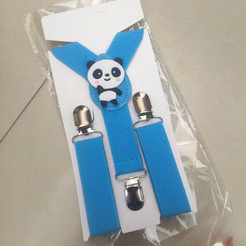 Beige Cartoon 3-Clip Y-Shaped Suspenders for Boys and Girls