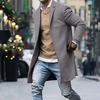 Men's  Winter Button Slim Long Sleeve Suit Jacket Trench Coat Top Blouse