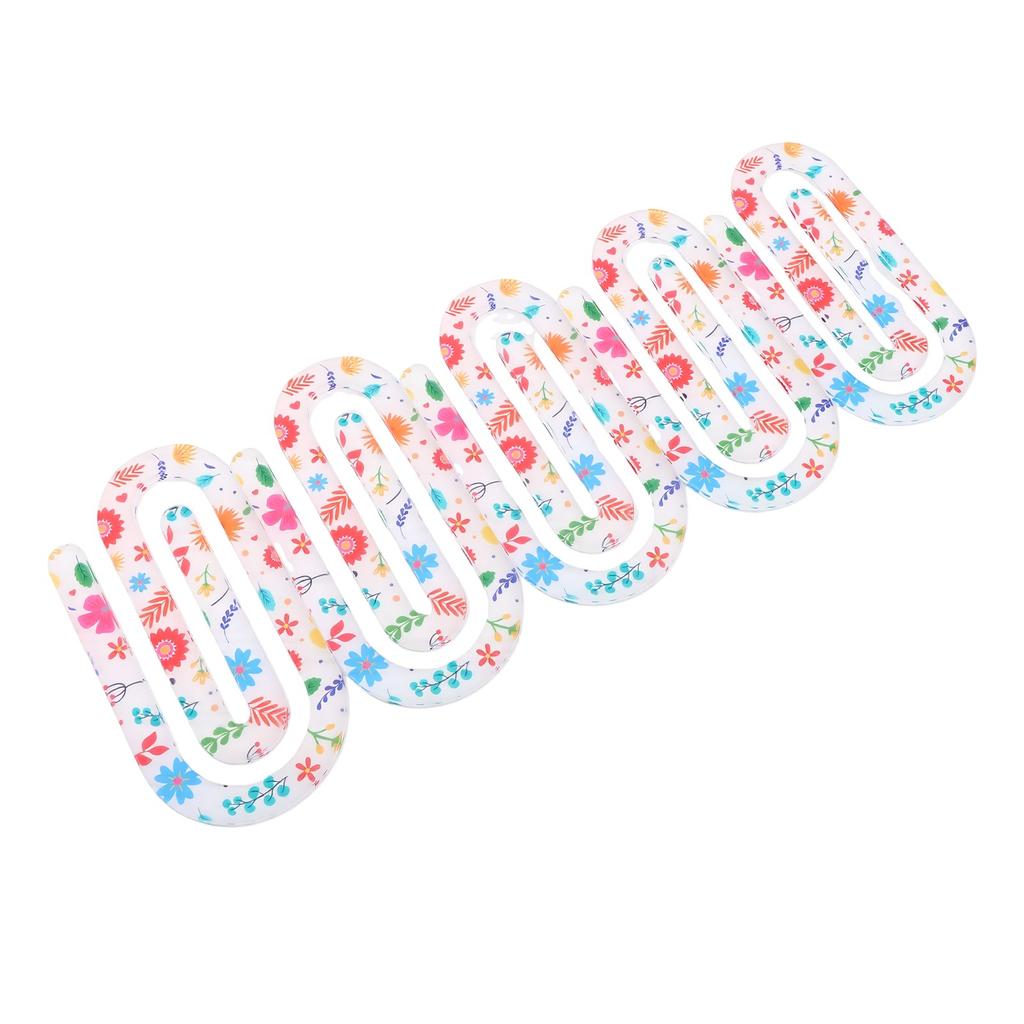 5 Pack Paper Clips Large Sturdy Acrylic Paperclip Bookmark Paper Clamps for Organizing Document Files Folders Photos