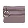 Durable PU Leather Money Coin Purse Wear-resistant Waterproof Wallet Money Bag Zipper with Key Ring Credit Card Holoder Women