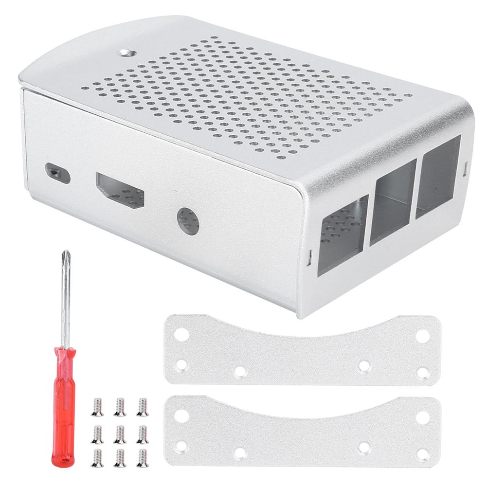 Aluminum Alloy Case for Raspberry Pi 3 b 2B Motherboard Cooling Protective Box Silver